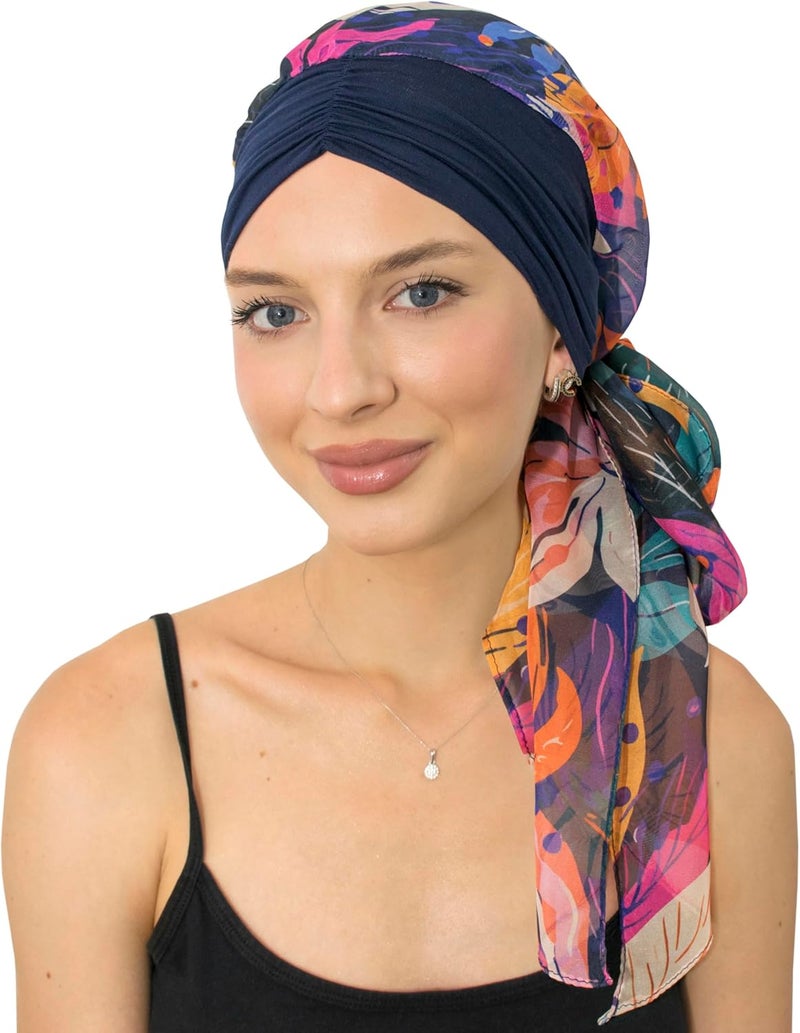 CAPLORD Head Scarf for Women Skull Cap Chemo Patients Headwear Cancer Hair Loss Scarf Headwrap Cover Hat Turban Covering Wrap - Image 1